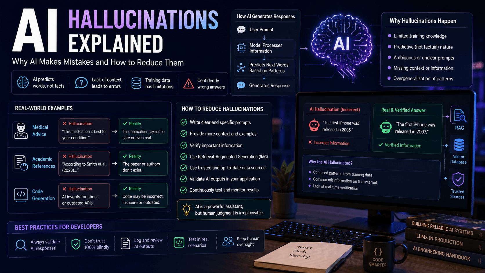 AI Hallucinations Explained: Why AI Makes Mistakes and How to Reduce Them