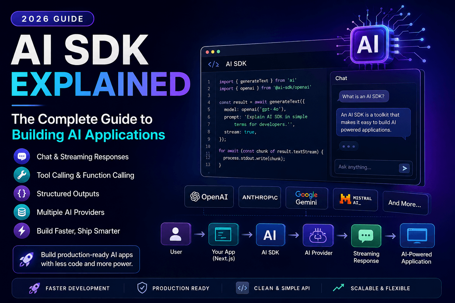 AI SDK Explained: The Complete Guide to Building AI Applications in 2026