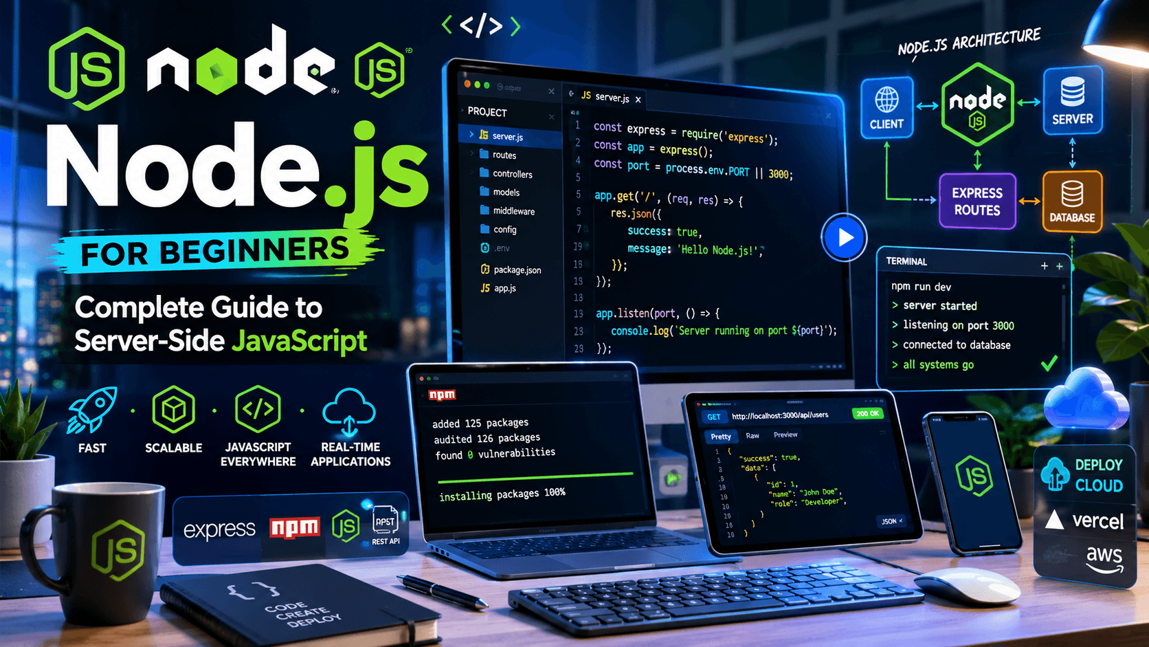 Node.js for Beginners: Complete Guide to Server-Side JavaScript in 2026